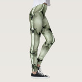 Zeshoekige groene bubble getextureerde achtergrond leggings (Rechts)