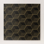 Zeshoekige harmonie: Art Deco Elegantie Legpuzzel (Horizontaal)