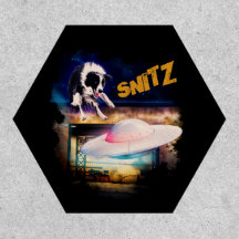 zeshoekige patch met Snitz van Bob's Saucer Repair