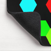 zeshoekige regenboog muismat (Hoek)