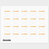 Zeshonderdvijftig dollar ronde sticker (Vel)