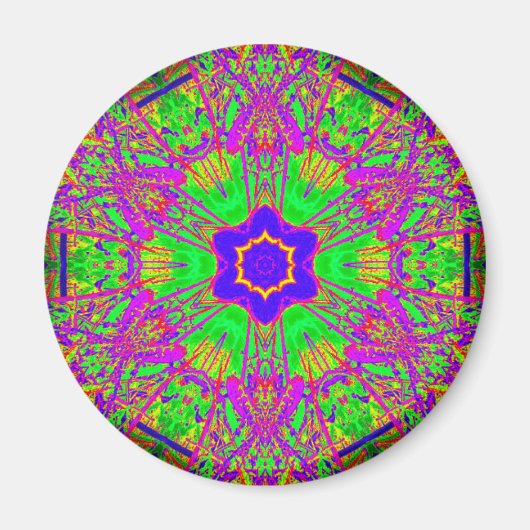 zespuntige blauwe ster magneet (Voorkant)