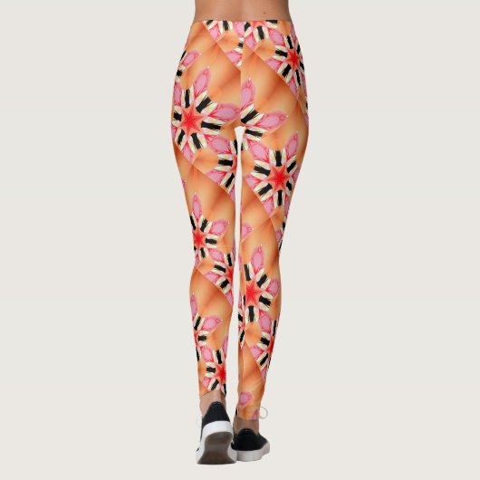 zespuntige rode sterren piek leggings (Achterkant)