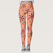 zespuntige rode sterren piek leggings (Voorkant)