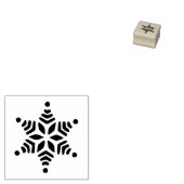 Zespuntige sneeuwvlok (star) ornament Scrapbook Rubberstempel (Gestempeld)