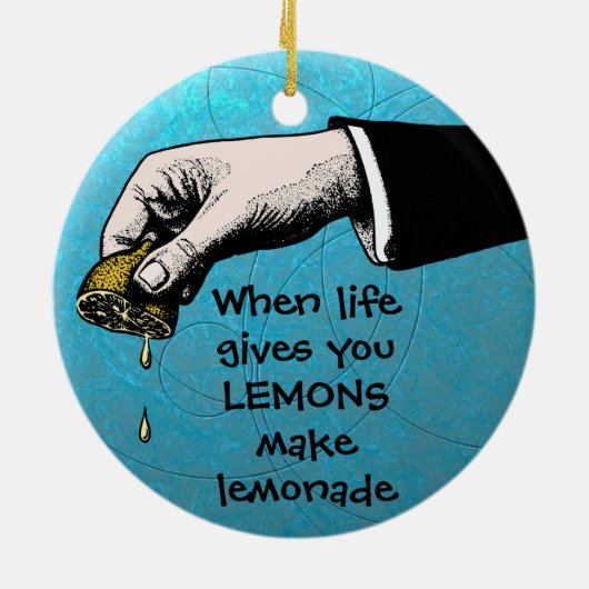 Zest: Knijp in de dag Keramisch Ornament (Achterkant)