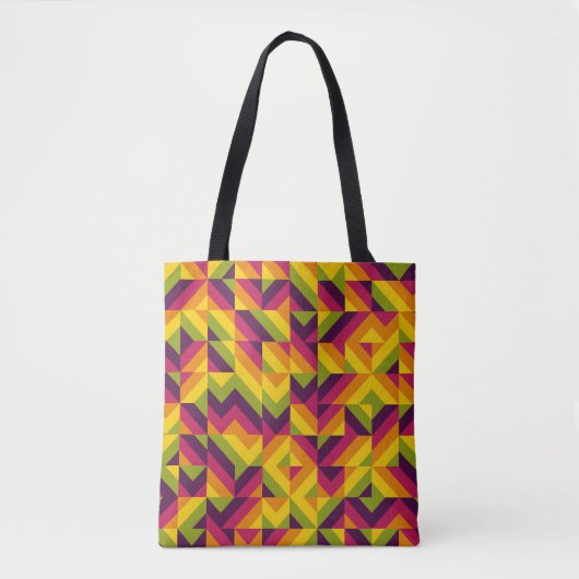 Zest Mosaic Chevron Tote Bag (Voorkant)