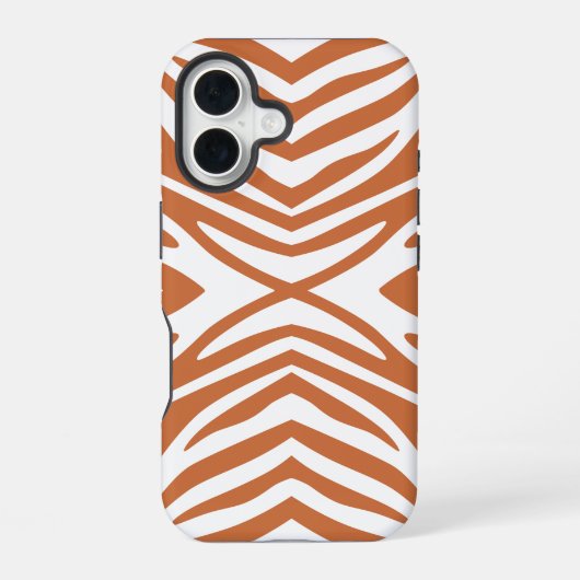 Zest Neutrale Zebra iPhone 16 Hoesje (Achterkant)