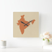 Zest Spice Moods India Vierkante Klok (Huis)