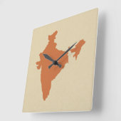 Zest Spice Moods India Vierkante Klok (Hoek)