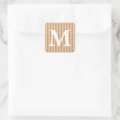 Zest Spice Moods Stippen met Monogram Initiaal Vierkante Sticker (Tas)