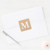 Zest Spice Moods Stippen met Monogram Initiaal Vierkante Sticker (Envelop)