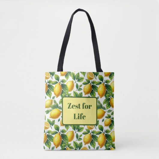Zest voor Life Lemons Tote Bag (Voorkant)