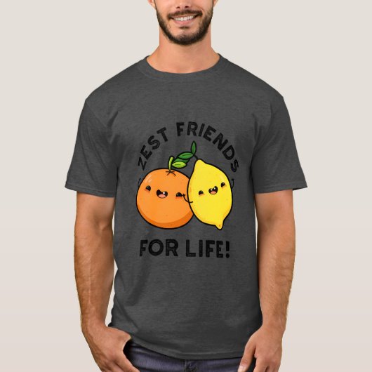 Zest Vrienden voor het Leven Funny Citrus Fruit Pu T-shirt (Voorkant)