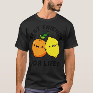 Zest Vrienden voor het Leven Funny Citrus Fruit Pu T-shirt