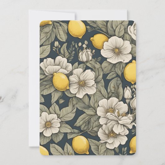 Zest Wishes-Garden Party Bruids Douche Uitnodiging (Achterkant)