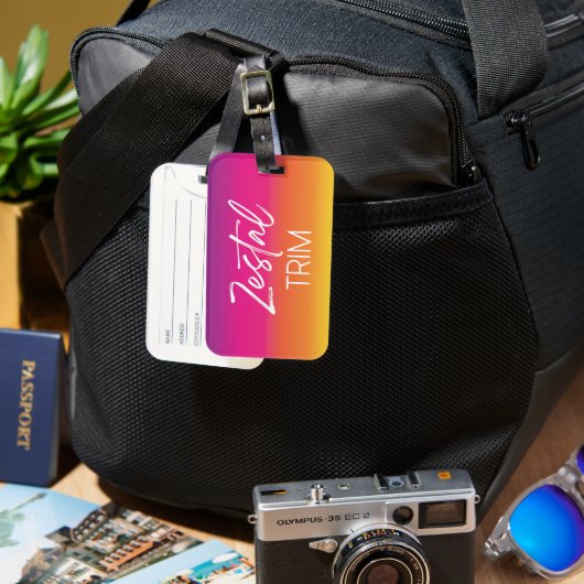 Zestal Trim Bagagelabel (Voorkant & Achterkant)