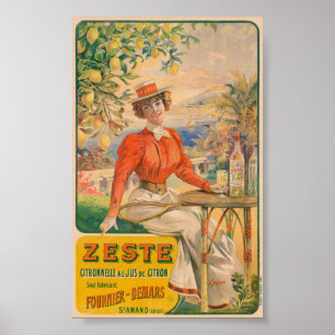 Zeste Citronnelle Vintage Poster 1904