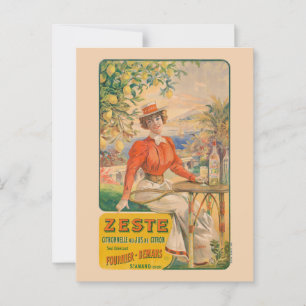 Zeste Citronnelle Vintage Poster 1904 Briefkaart
