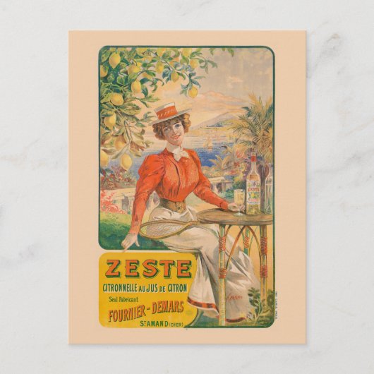Zeste Citronnelle Vintage Poster 1904 Briefkaart (Voorkant)