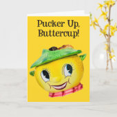 Zestful Smile Lemon Face- Pucker Up Kaart (Gele Bloem)