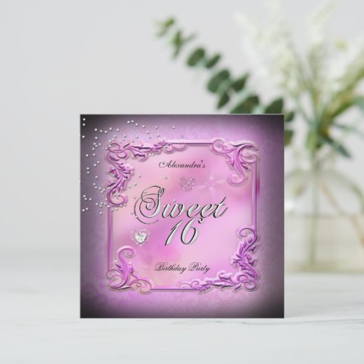 Zestien 16 16e partij  roze partij kaart