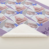 Zestien afbeeldingen Collage Precious Moments Purp Sherpa Deken (3/4)