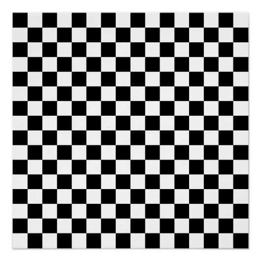 Zestien door zestien gecontroleerde cheques perfect poster (Voorkant)