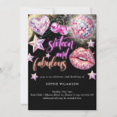 Zestien en fantastische neon disco verlichting ver kaart (Voorkant)