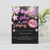 Zestien en fantastische neon disco verlichting ver kaart (Staand voorkant)