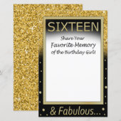 Zestien favoriete herinnering van het meisje van d (Voorkant / Achterkant)