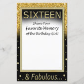 Zestien favoriete herinnering van het meisje van d (Voorkant)