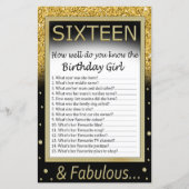 Zestien Hoe goed ken je het verjaardagsmeisje? (Voorkant)