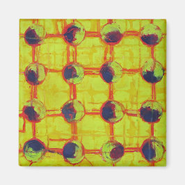 Zestien Hot Fiery Yellow Suns Abstract Magneet
