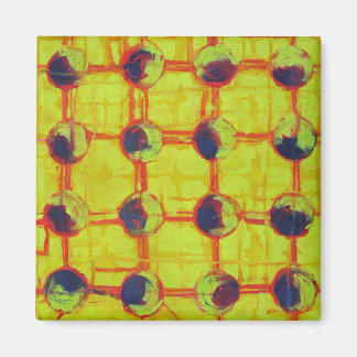 Zestien Hot Fiery Yellow Suns Abstract Magneet