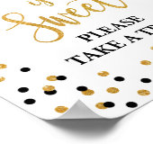 Zestien is lekker. Neem een Treat Birthday-teken. Poster (Hoek)