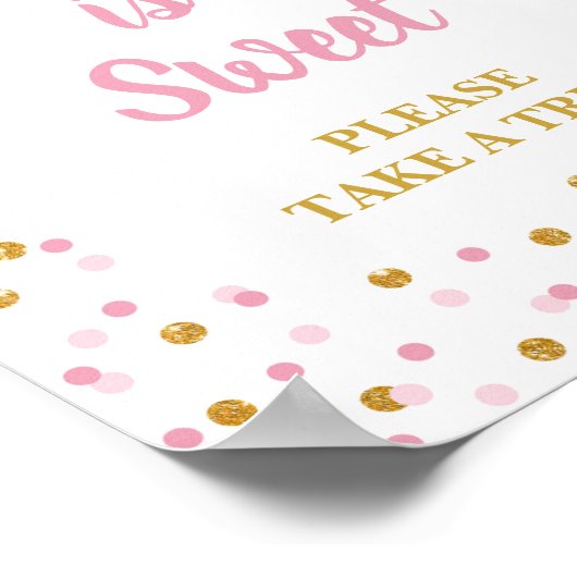 Zestien is lekker. Neem een Treat Birthday-teken. Poster (Hoek)