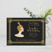 Zestien jaar oud, Gatsby, zwart en goud Kaart (Staand voorkant)