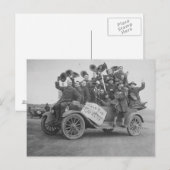 Zestien Mannen Eén hond en een auto -  Briefkaart (Voorkant / Achterkant)