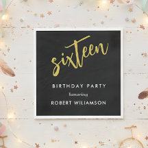 zestien op zwarte verjaardag