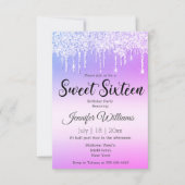 zestien paarse roze druppelfluitjes kaart (Voorkant)