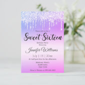 zestien paarse roze druppelfluitjes kaart (Staand voorkant)