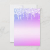 zestien paarse roze druppelfluitjes kaart (Achterkant)