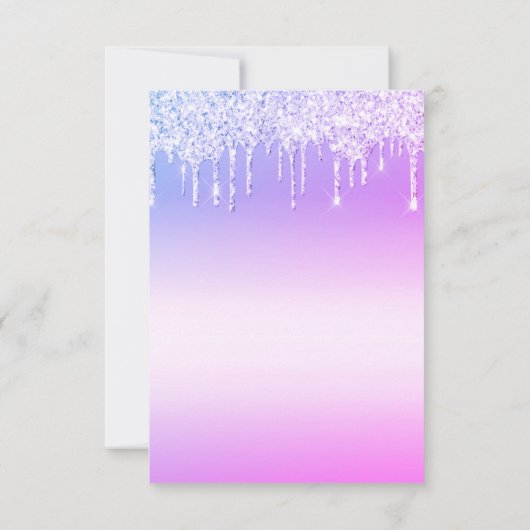 zestien paarse roze druppelfluitjes kaart (Achterkant)