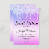 zestien paarse roze druppelfluitjes kaart (Voorkant / Achterkant)