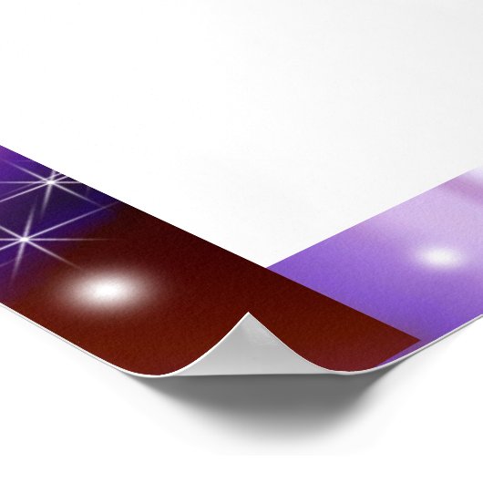 Zestien, Paarse Satijn, Aangepaste Foto Poster (Hoek)