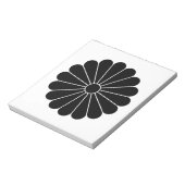 zestien-petaled chrysanthemum notitieblok (Linkerzijde)