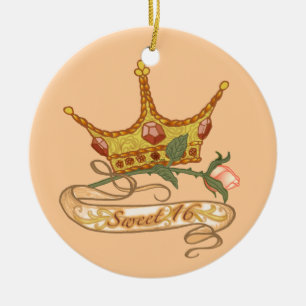 Zestien Prinses Verjaardag op maat gemaakte orname Keramisch Ornament