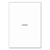 Zestien tuinbladeren aangepaste nummer flashcards kaart (Voorkant)