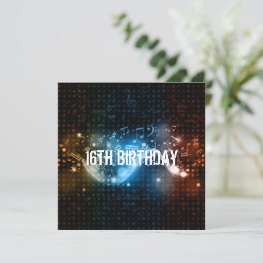 Zestien uitnodiging (Staand voorkant)